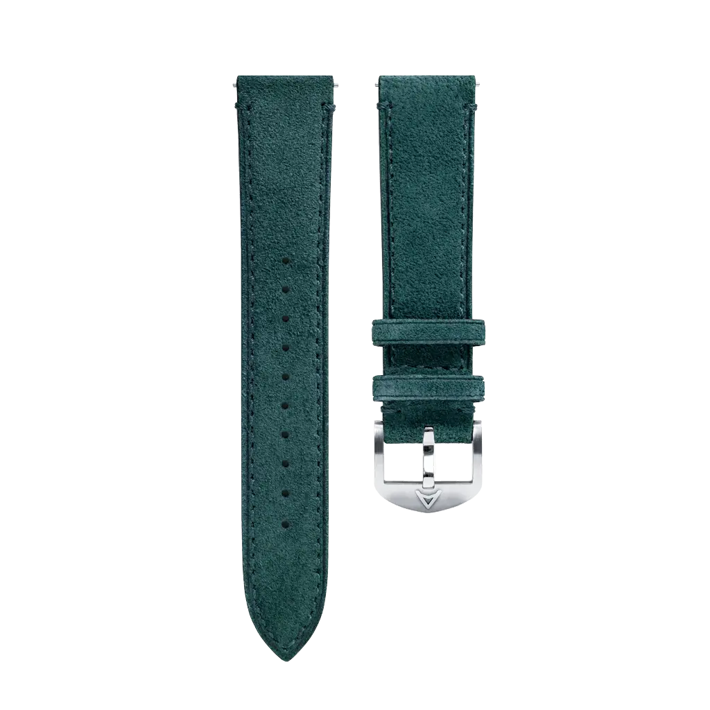 Sea Green Suede Leather Strap 1