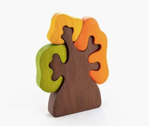 Poppybabyco Wooden Autumn Tree With Fox And Bird Figurines 2