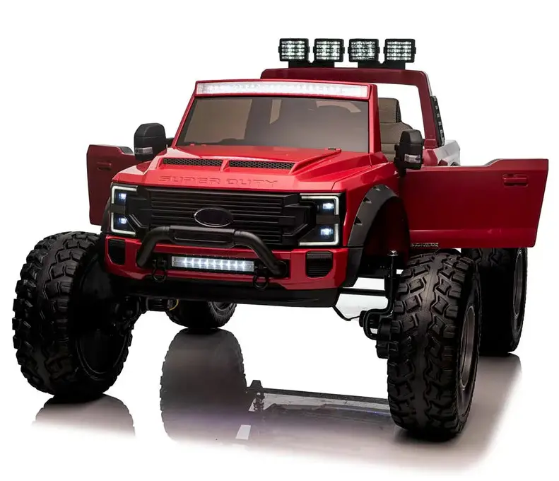 Ford Super Duty F450 Monster Lifted 2 Seaters 24V Ride-On Truck With Big Eva Tires, Remote Control, Licensed 1