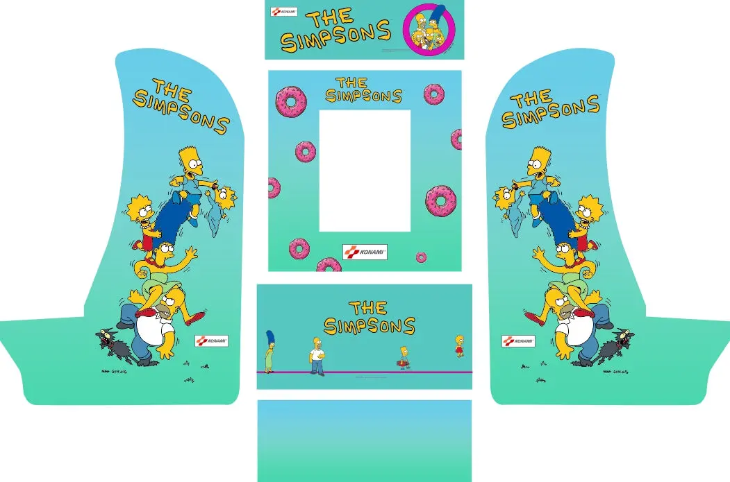 Arcade1up Countercade Simpsons Decal Kit 1