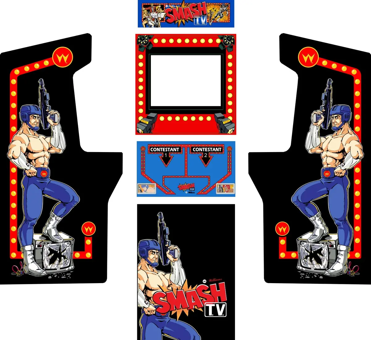 Smashtv - Midway Legacy Edition - Arcade1up Art Kit 1