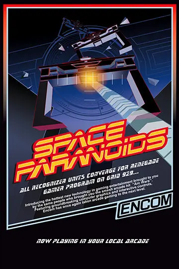 Space Paranoids Arcade Poster 1