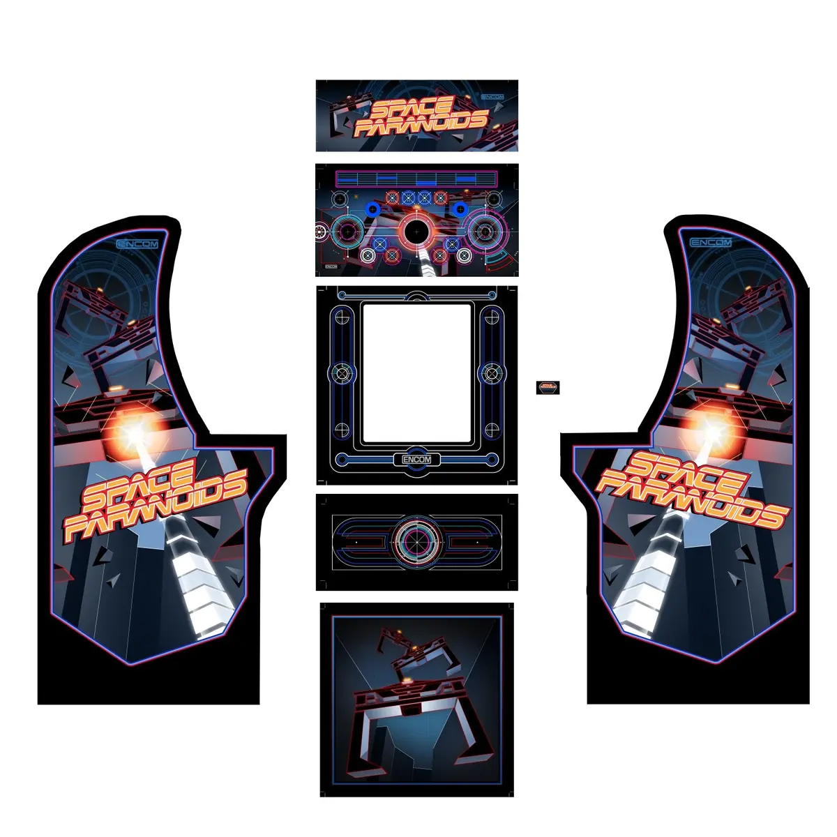 Arcade1up - Space Paranoids Art 1