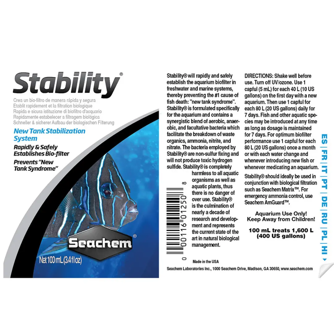 Starter Seachem Stability For Quick Mature & Stabilization 325Ml 2