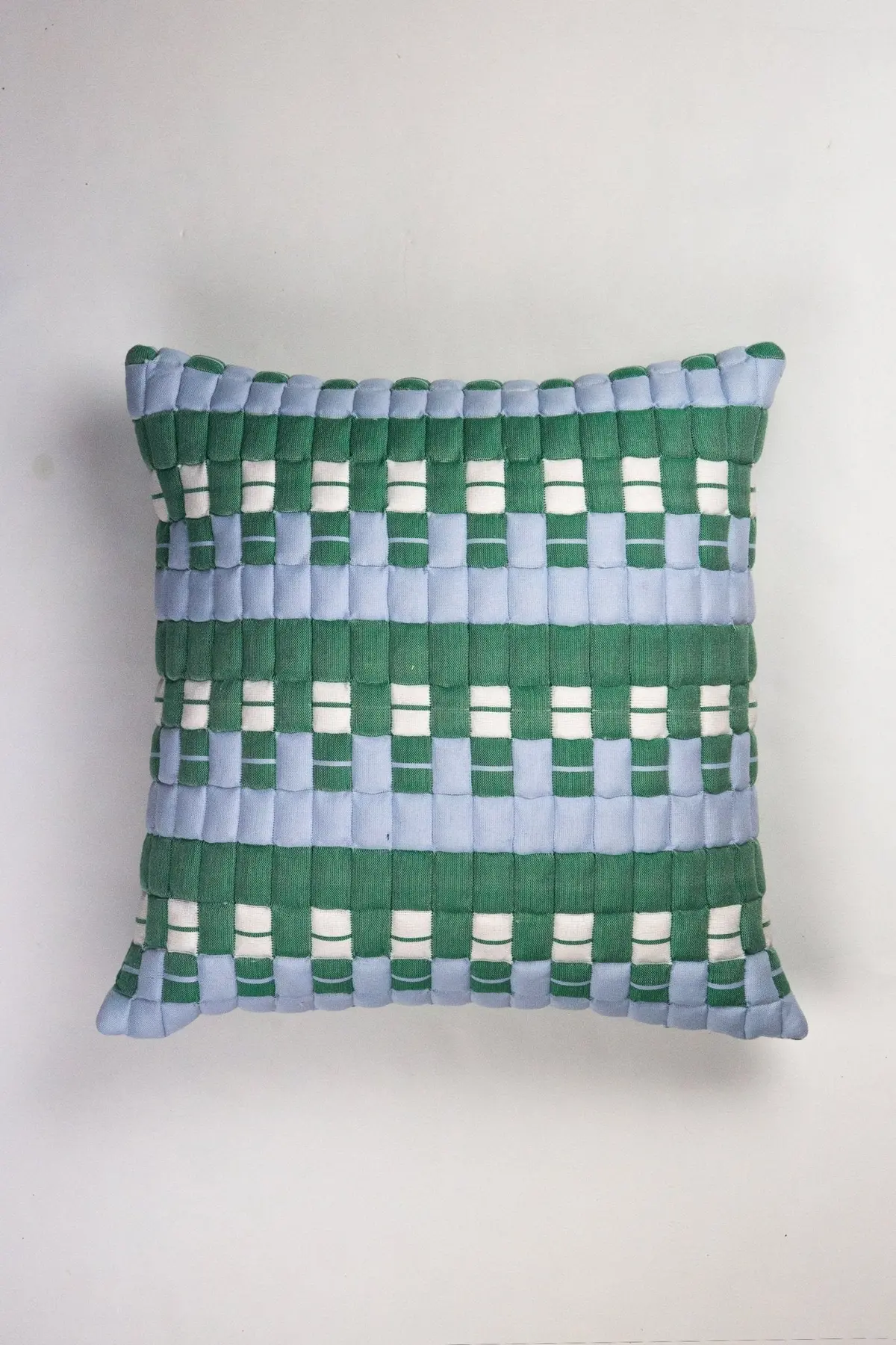 Archive New York Sujani Quilted Pillow - Blue & Green 1