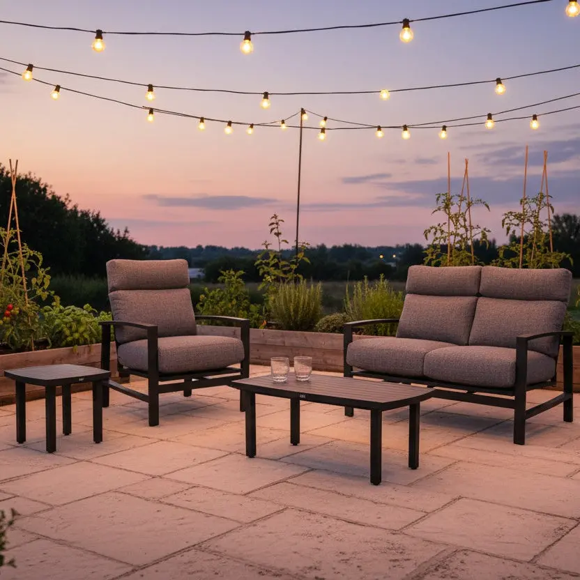 Horizon Black Lounging & Chat Sets 1