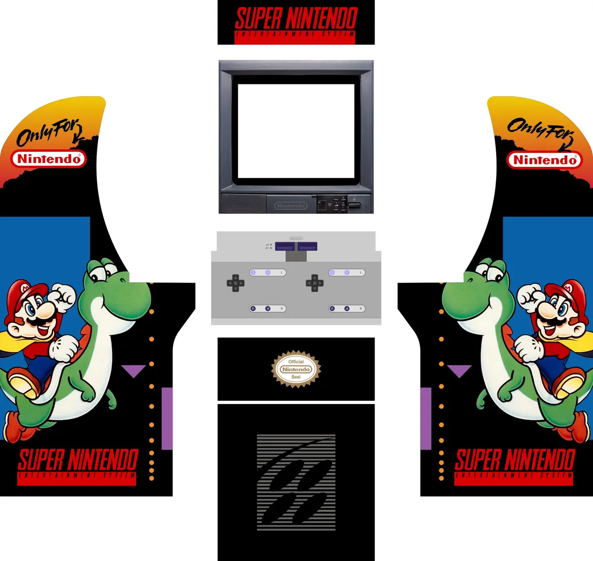 Arcade1up - Super Nintendo Snes Art (Mario) 1