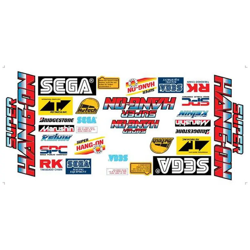 Super Hang On Arcade Sponsor Decal Set 1