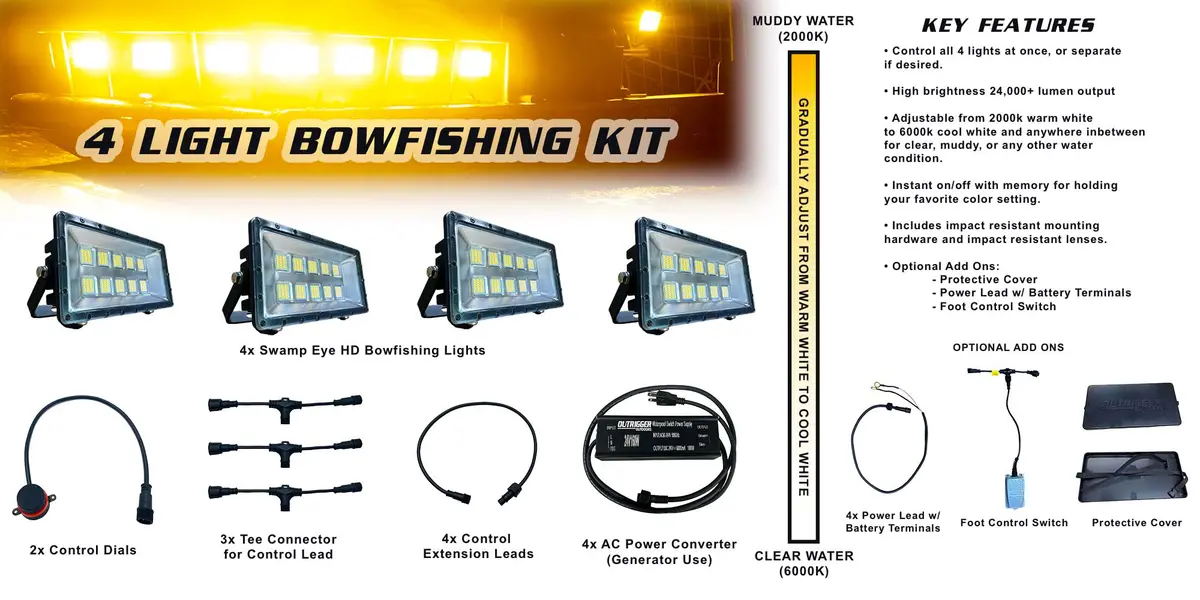 Swamp Eye® Hd Bowfishing Light Kit 1