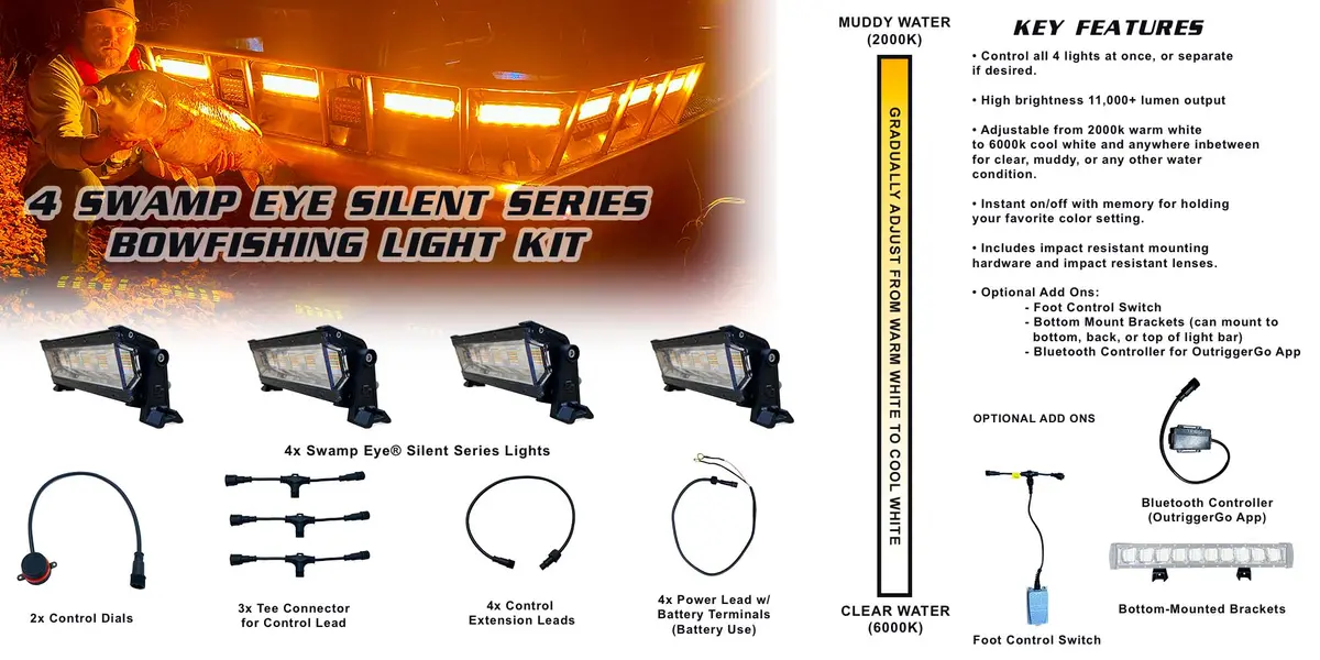 Swamp Eye® Silent Series Bowfishing Light Kit 1