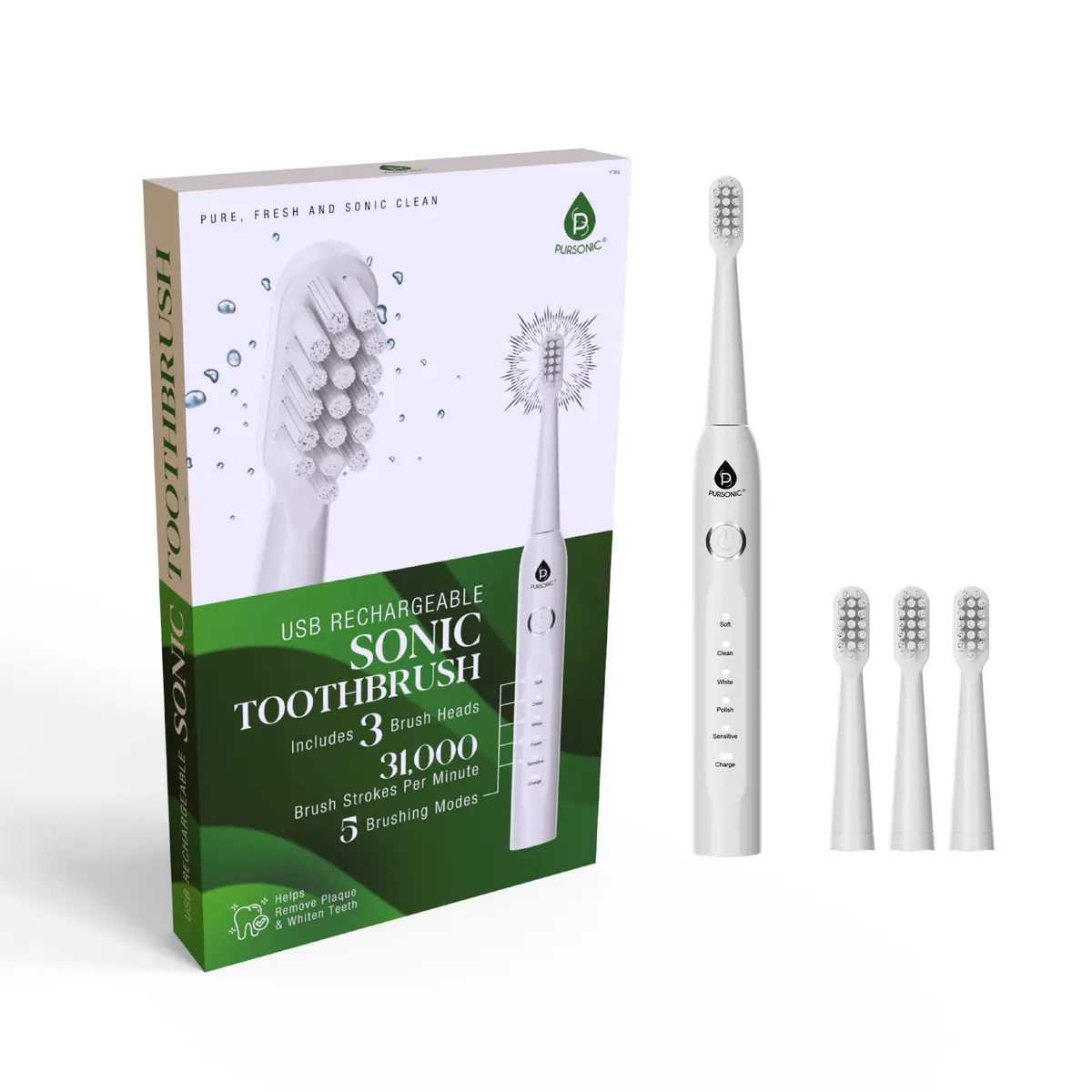 Pursonic Usb Rechargeable Electric Toothbrush 1