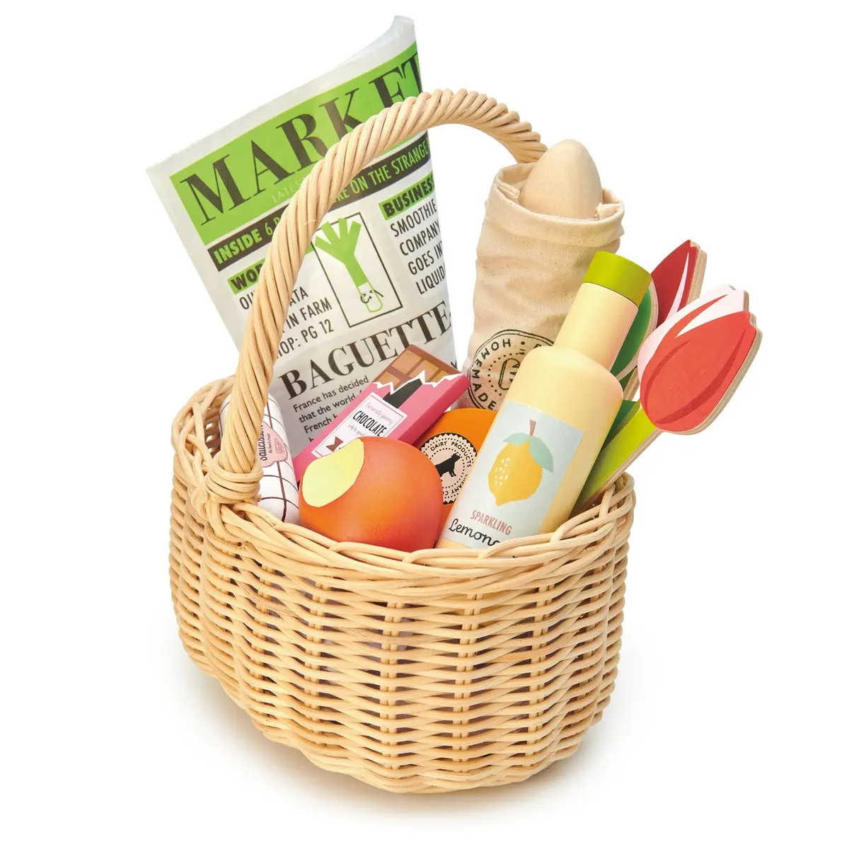 Tender Leaf Wicker Shopping Basket 1