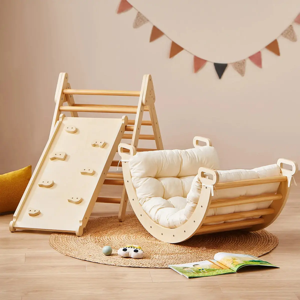 Tiny Land® 7-In-1 Montessori Climbing Set With Play Pad 1