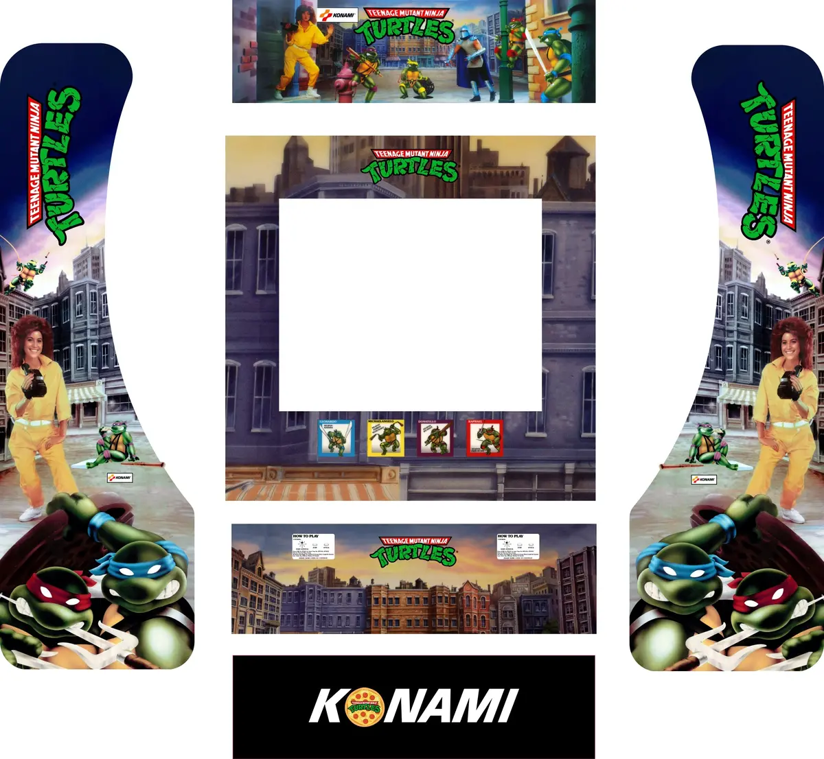 Tmnt Turtles Arcade1up Partycade Decal Kit 1