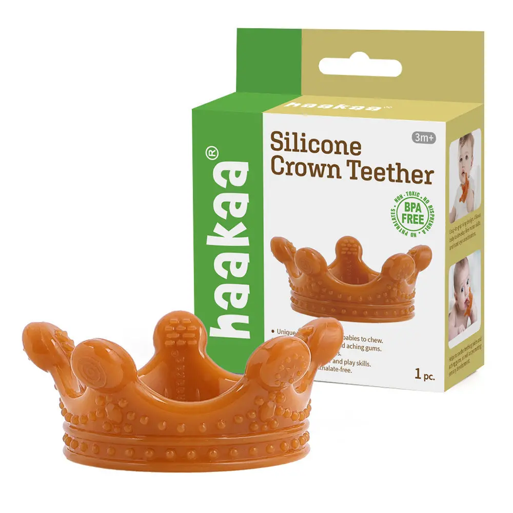 Haakaa Silicone Crown Teether 1 Pk - Amber 1
