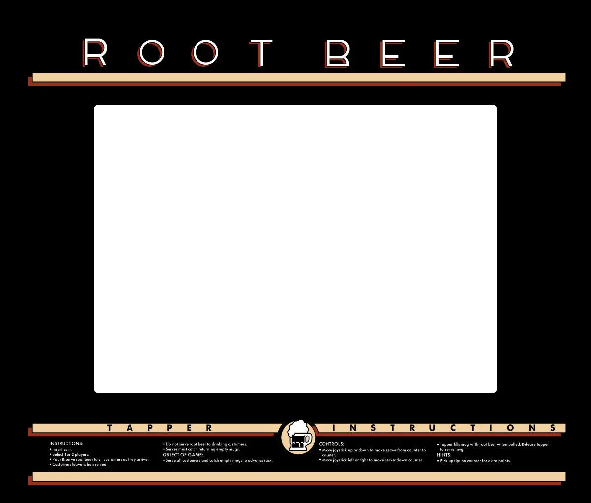 Tapper Rootbeer Arcade Bezel 1