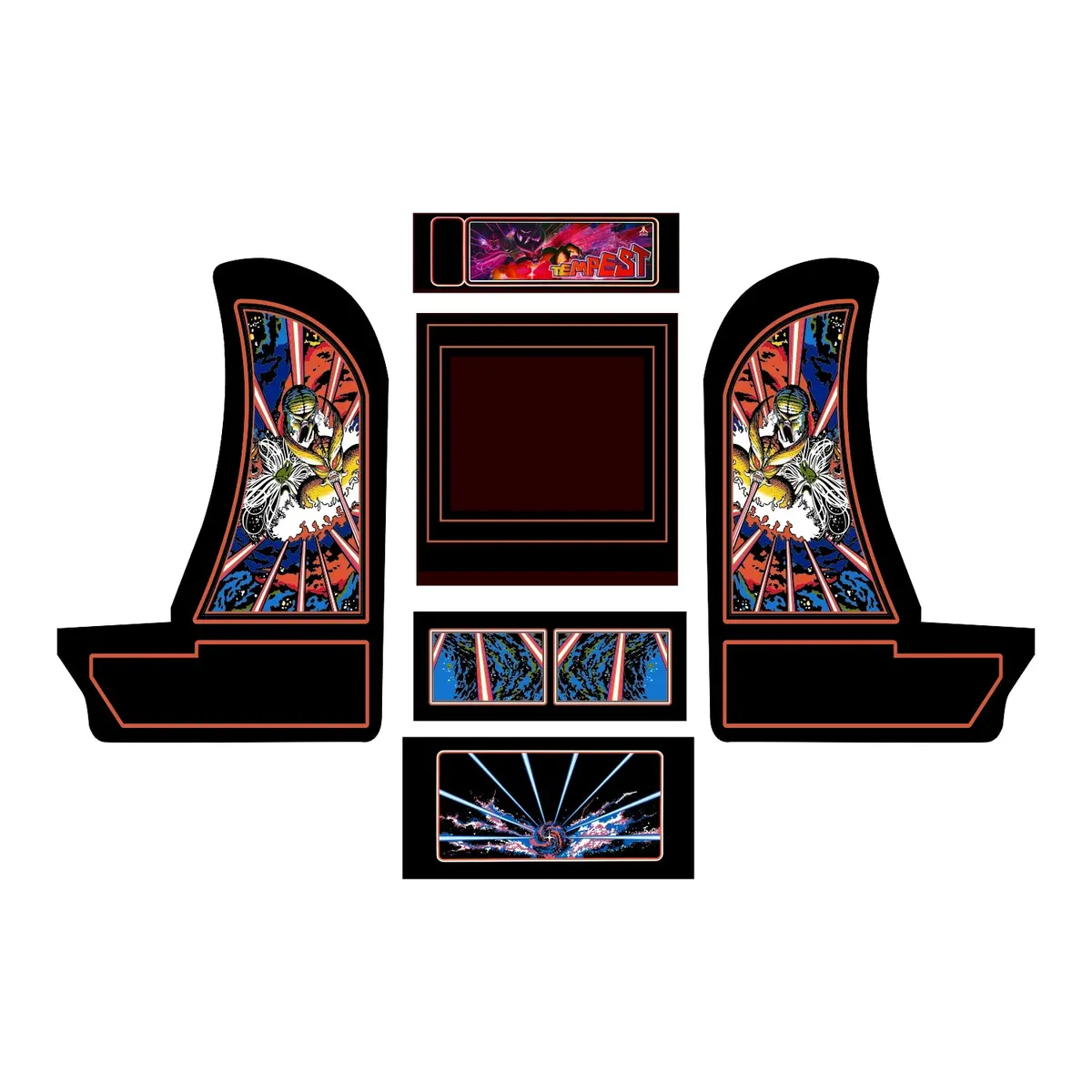 Arcade1up Countercade Tempest Decal Kit 1