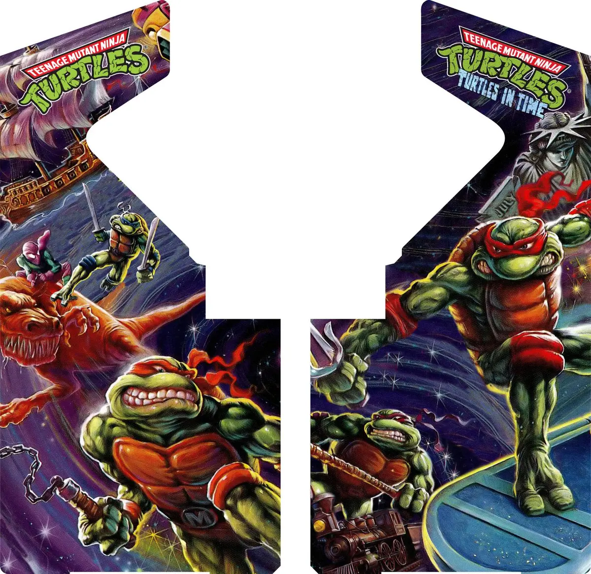 Tmnt Turtles In Time (Snes Version) - Side Art Decals 1