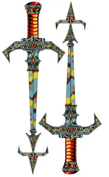 Tutankham Sword Side Art Decals 1