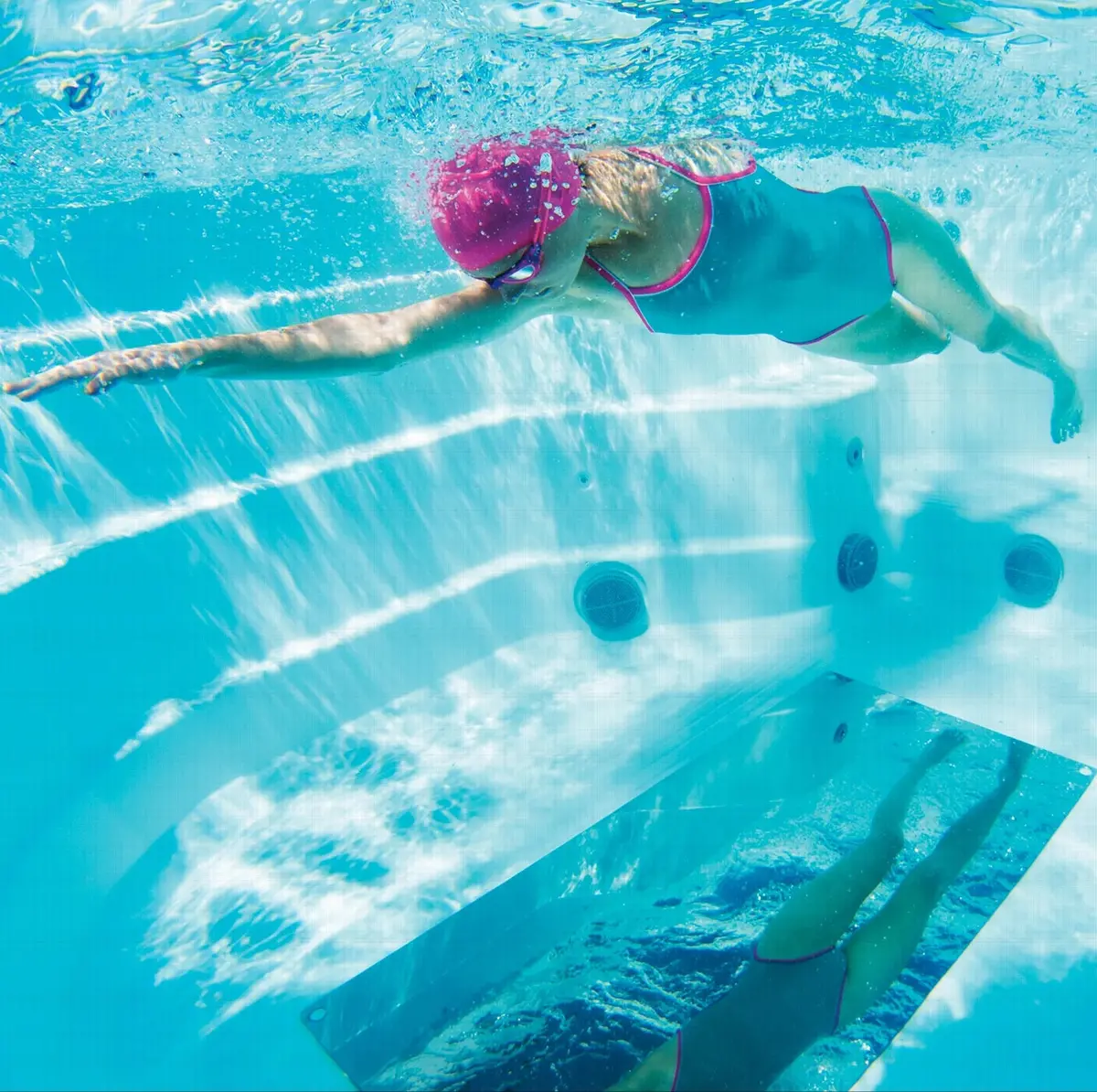 Endless Pools® Fitness System Underwater Swim Training Mirror 1