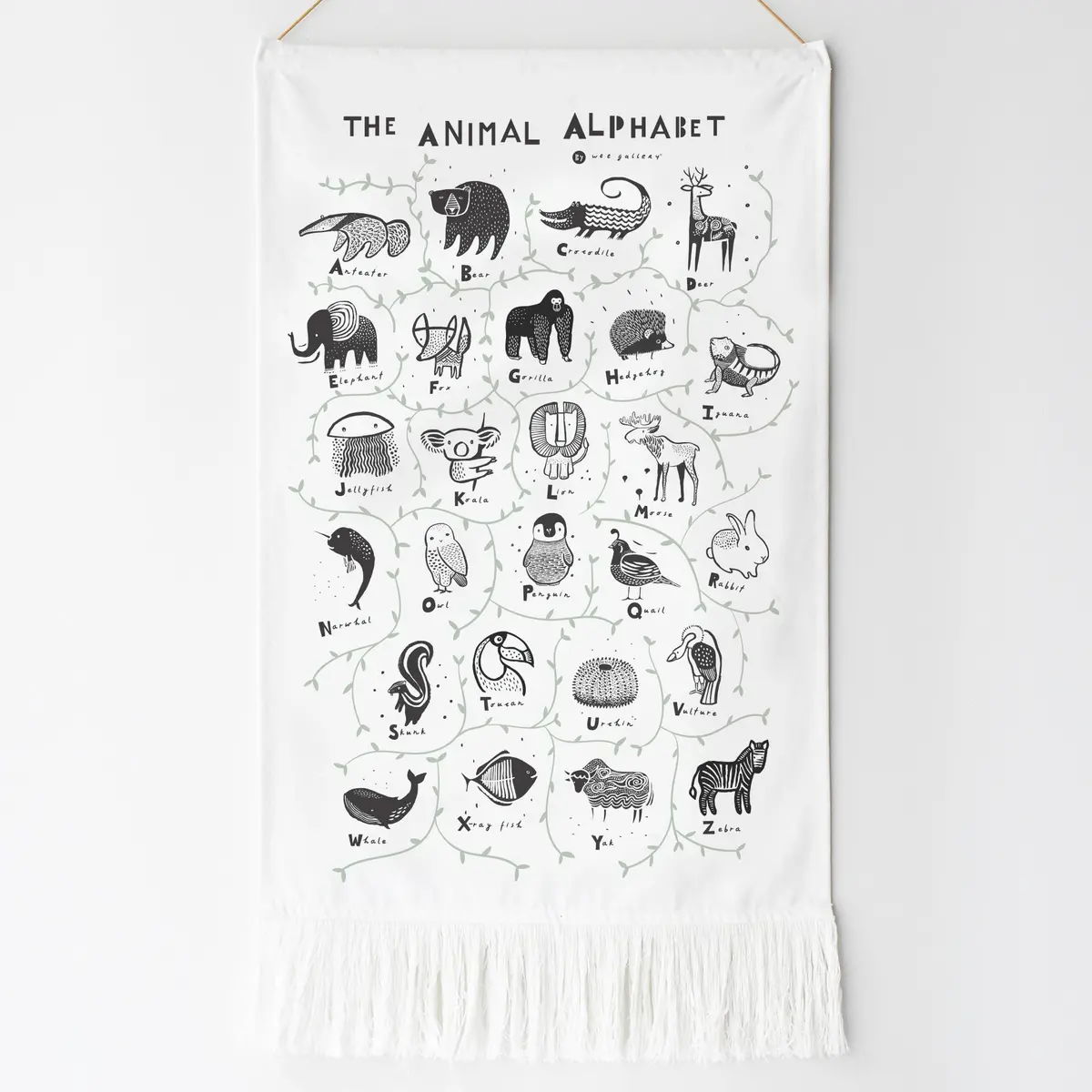 Wee Gallery Animal Alphabet Tapestry 1