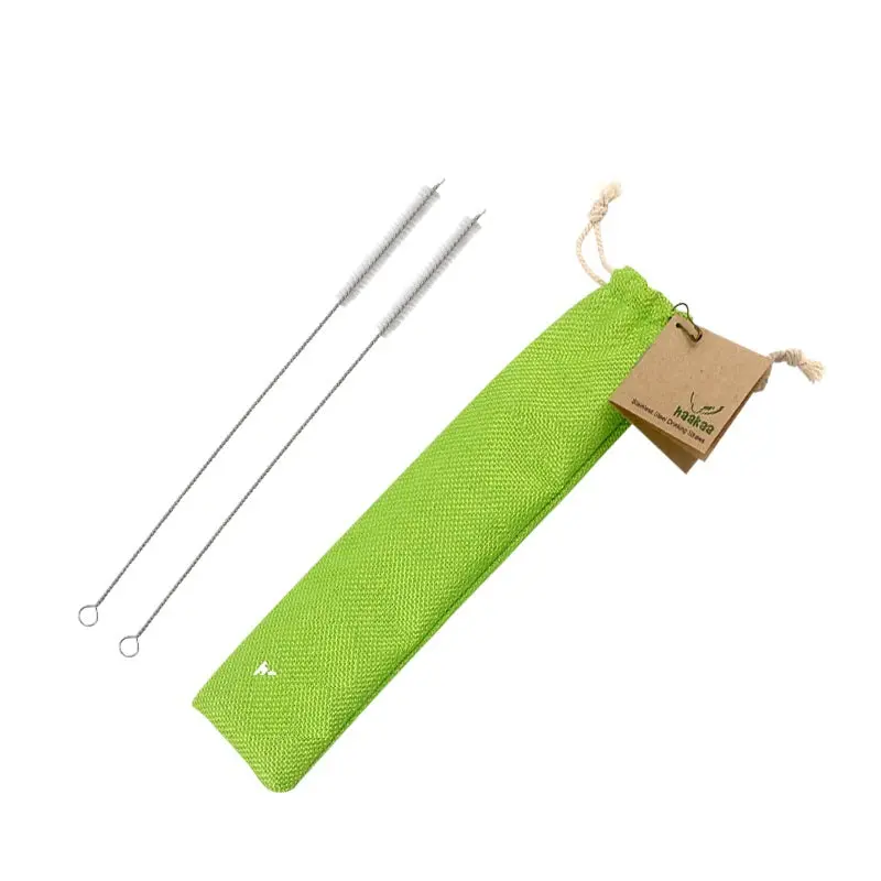 Haakaa Straw Brushes With Linen Carrying Bag, 2 Pk 1