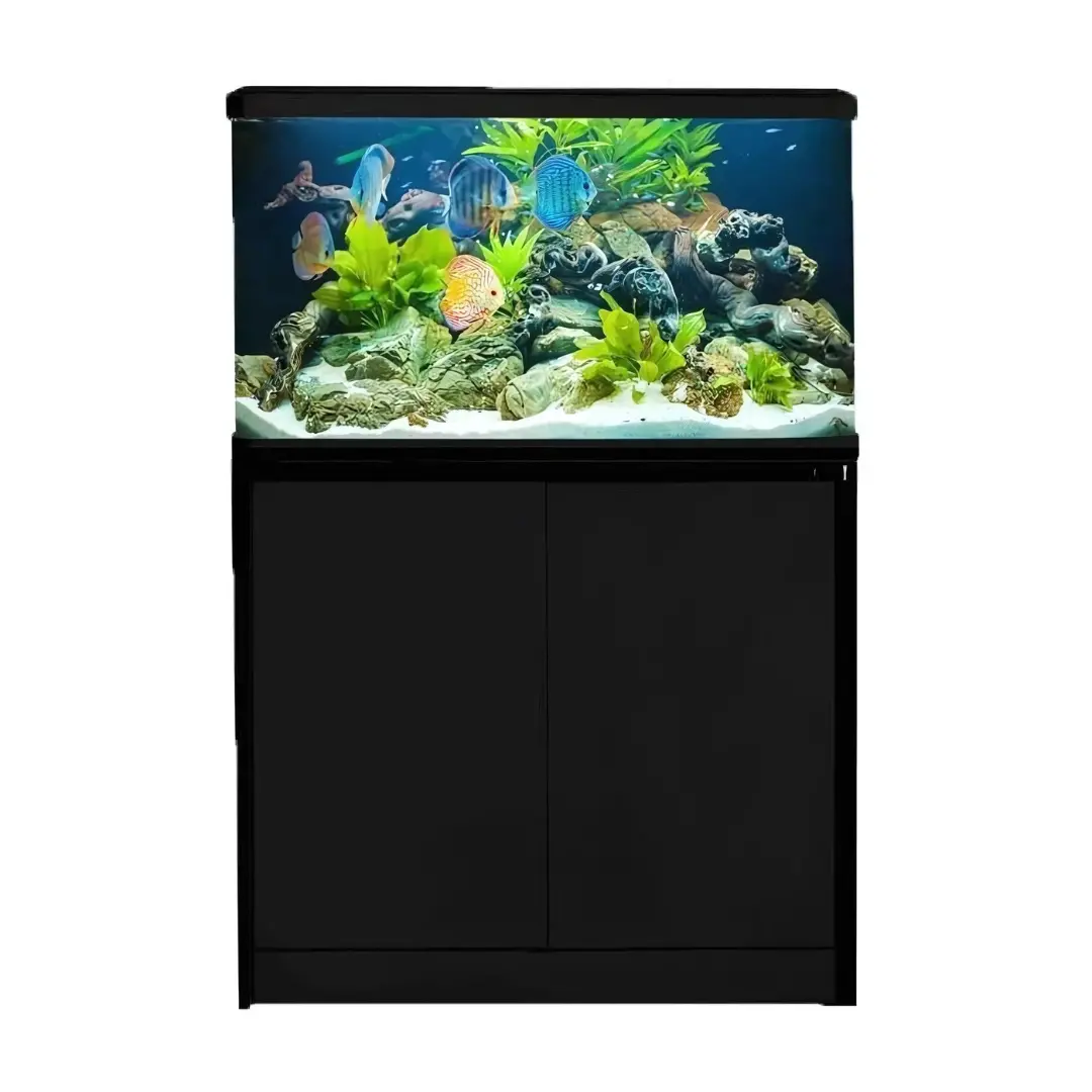 Fivestar 2.6 Feet Curve Tank With Cabinet (L*W*H = 82*35*59 Cms) 1