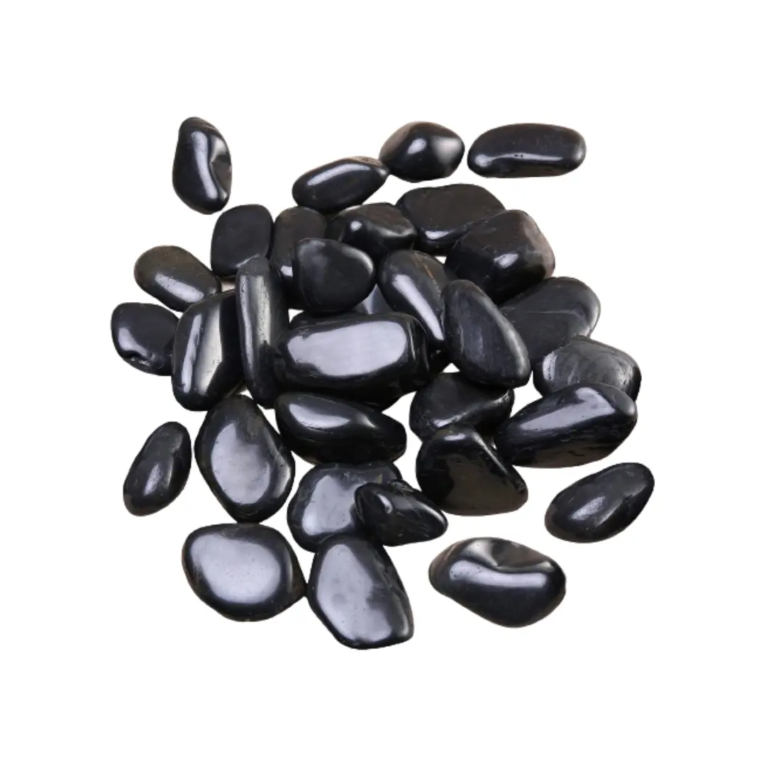 Decor Black Polished Pebbles - 1 Kg 1