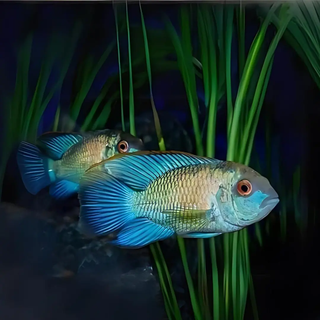 Live Fish Electric Blue Neon Acara (2.5-3 Inches) | Single 2