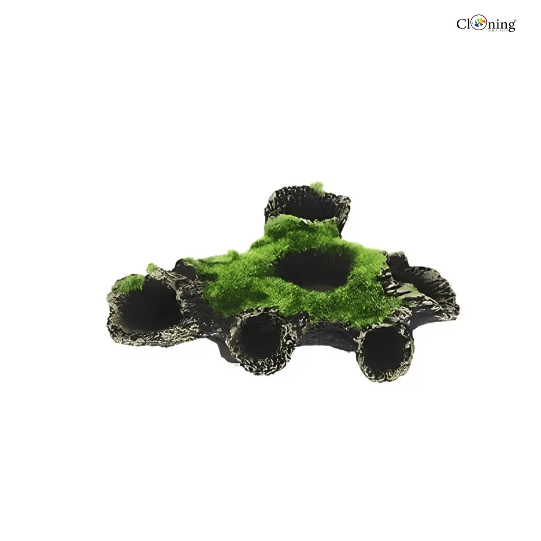 Artificial Moss Tree Trunk Aquarium Ornament 1