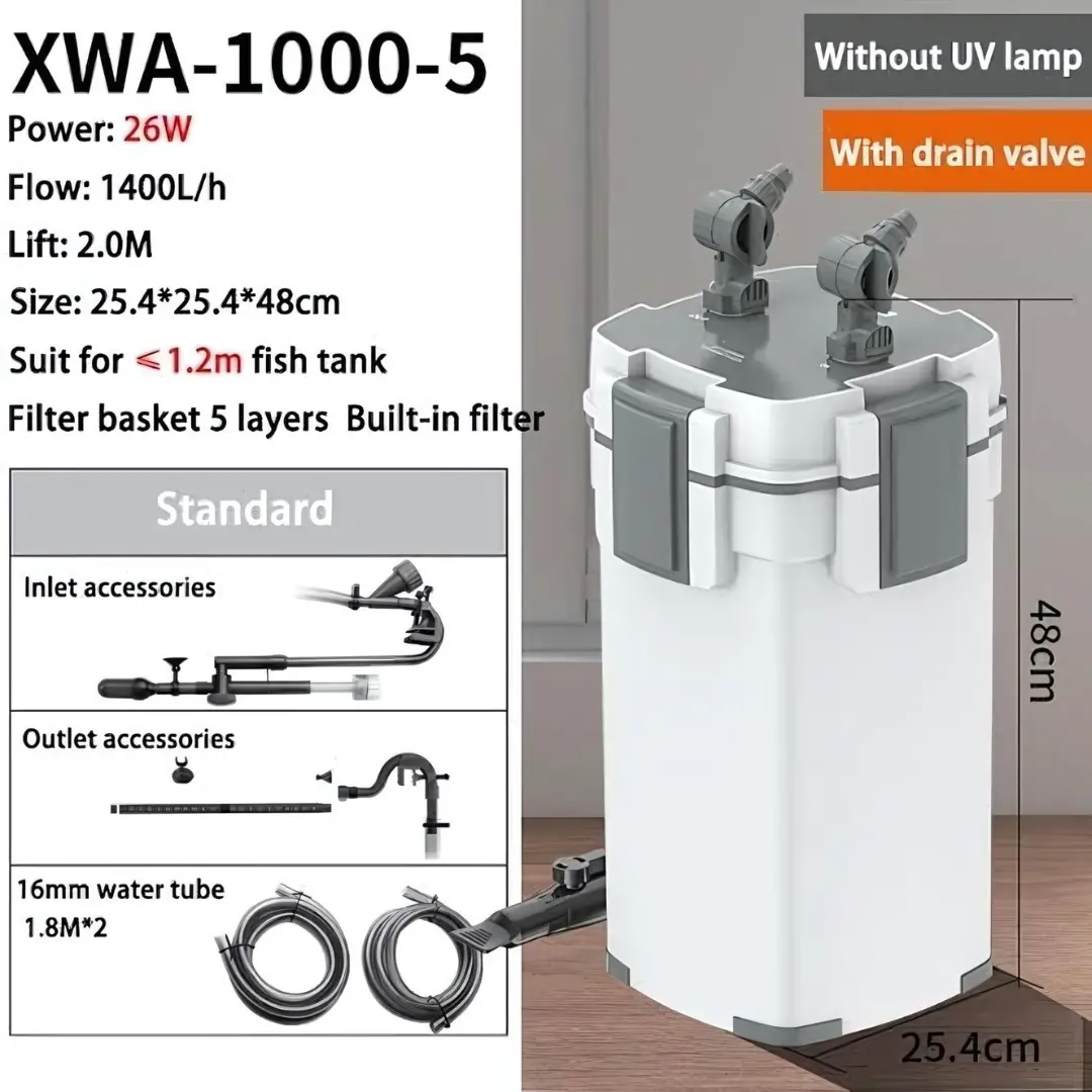 External Canister Filter Xiaoli Sunsun Xwa-1000 5 (German Standard) 2