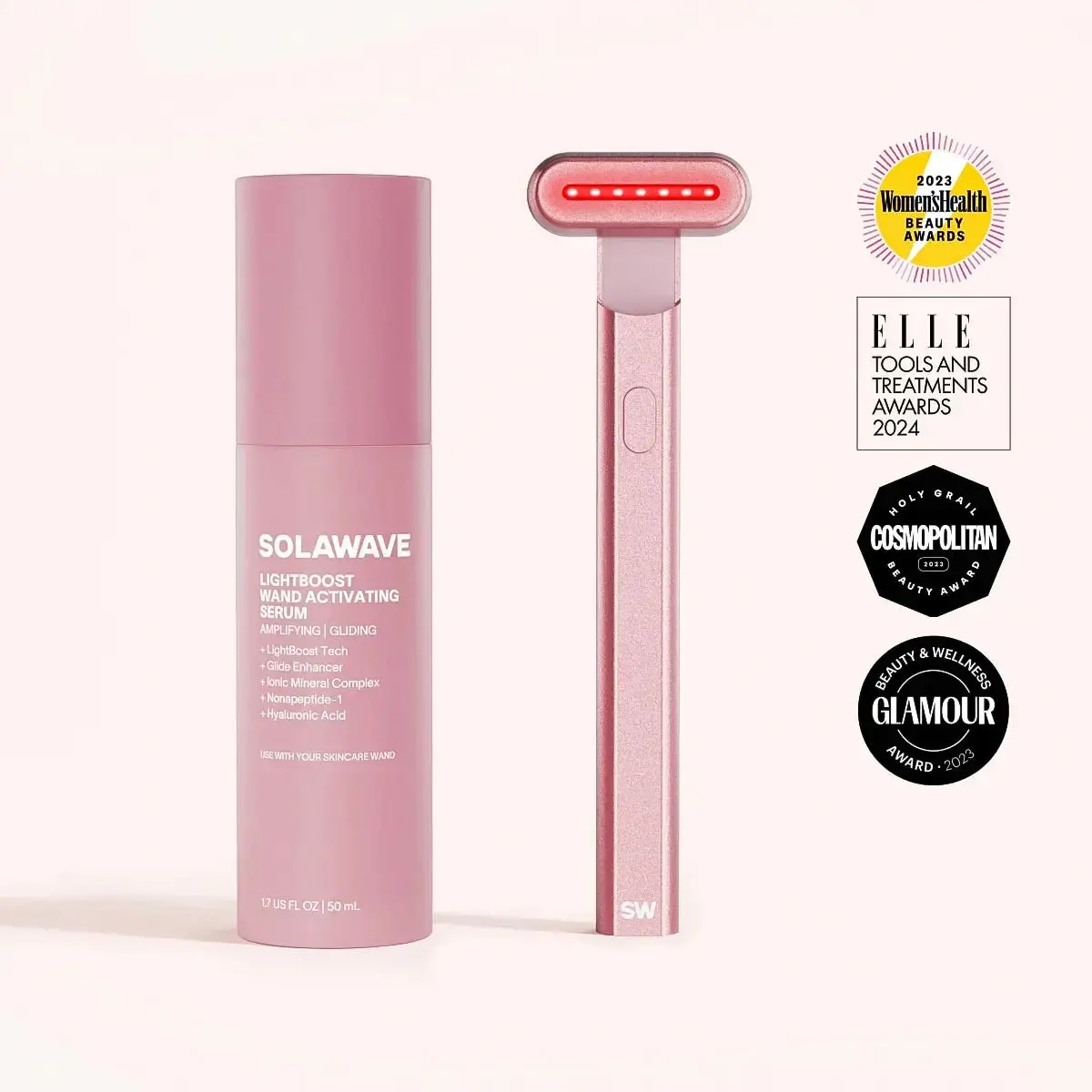 Solawave 4-In-1 Red Light Therapy Wand & Activating Serum Kit 1