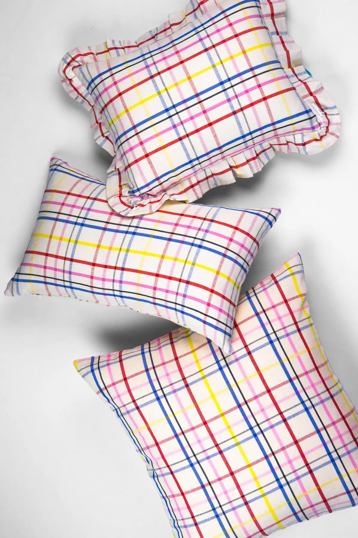 Archive New York Vera Plaid Ruffle Pillows 1