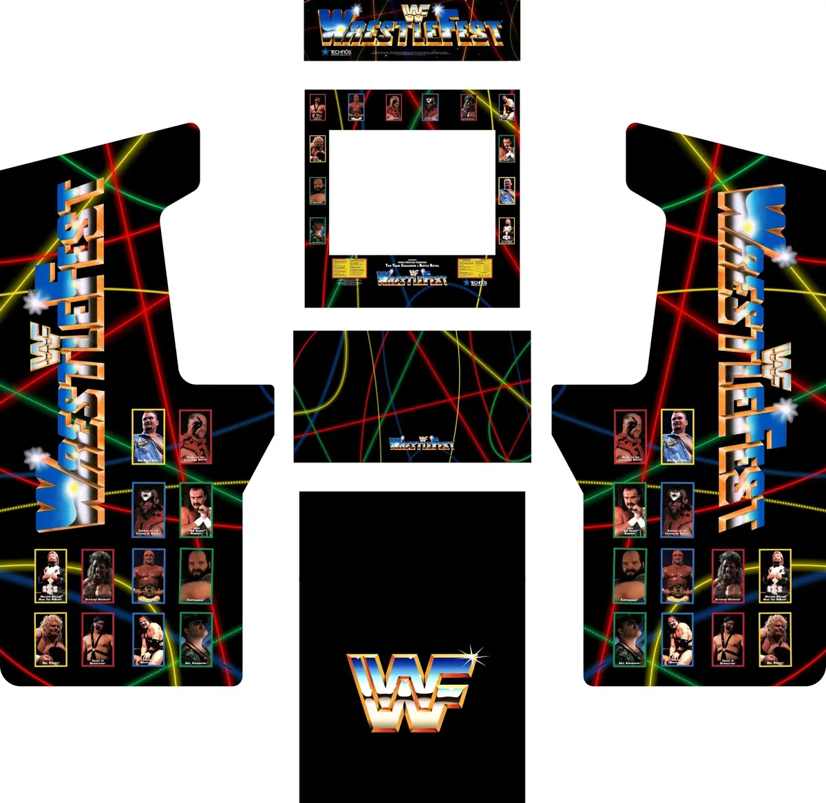 Arcade1up Legacy - Wwf Wrestlefest Art Kit 1