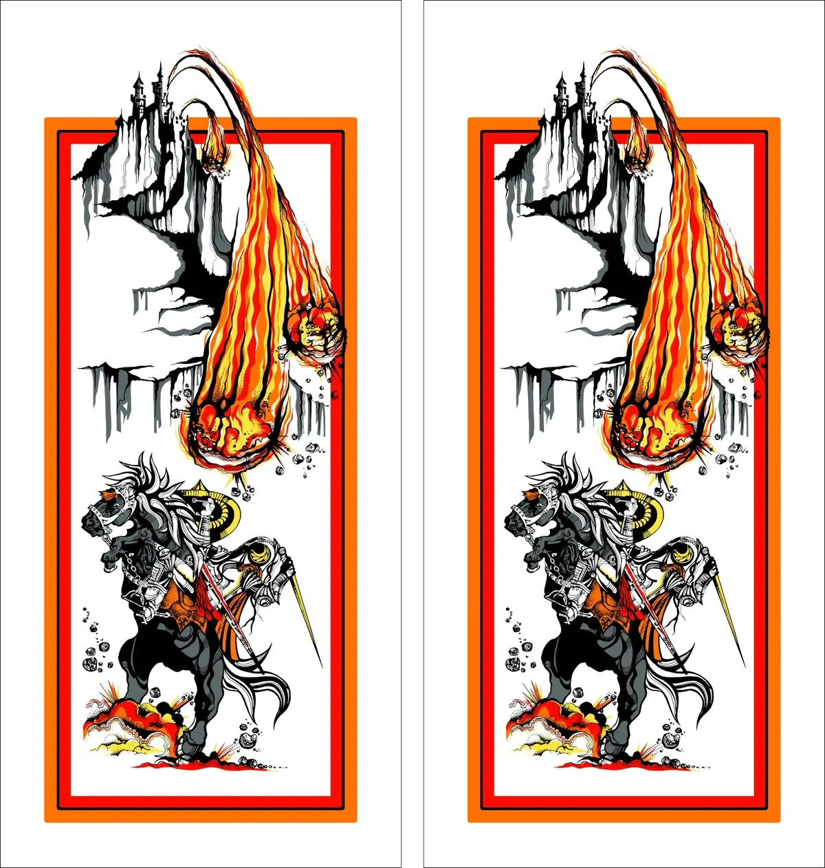 Arcade1up  - Warlords Decal Set (For Pong Pub Table) 1