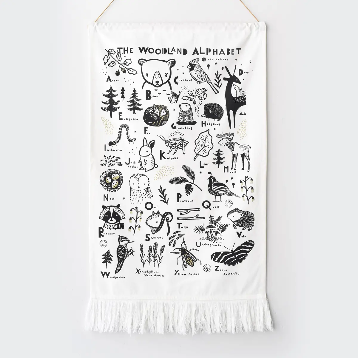 Wee Gallery Woodland Alphabet Tapestry 1