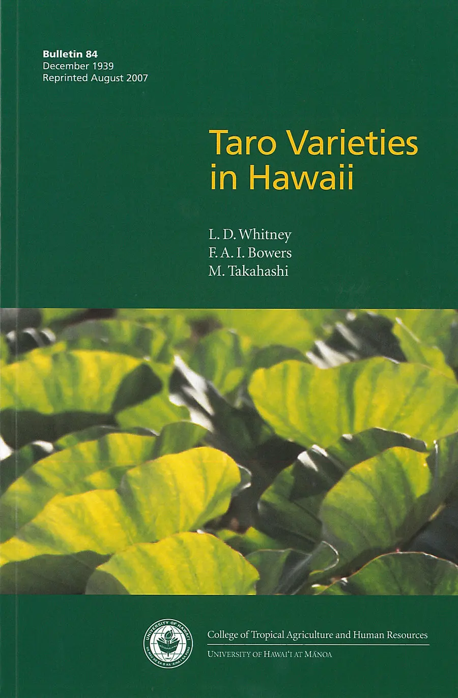 Taro Varieties In Hawaiʻi 1