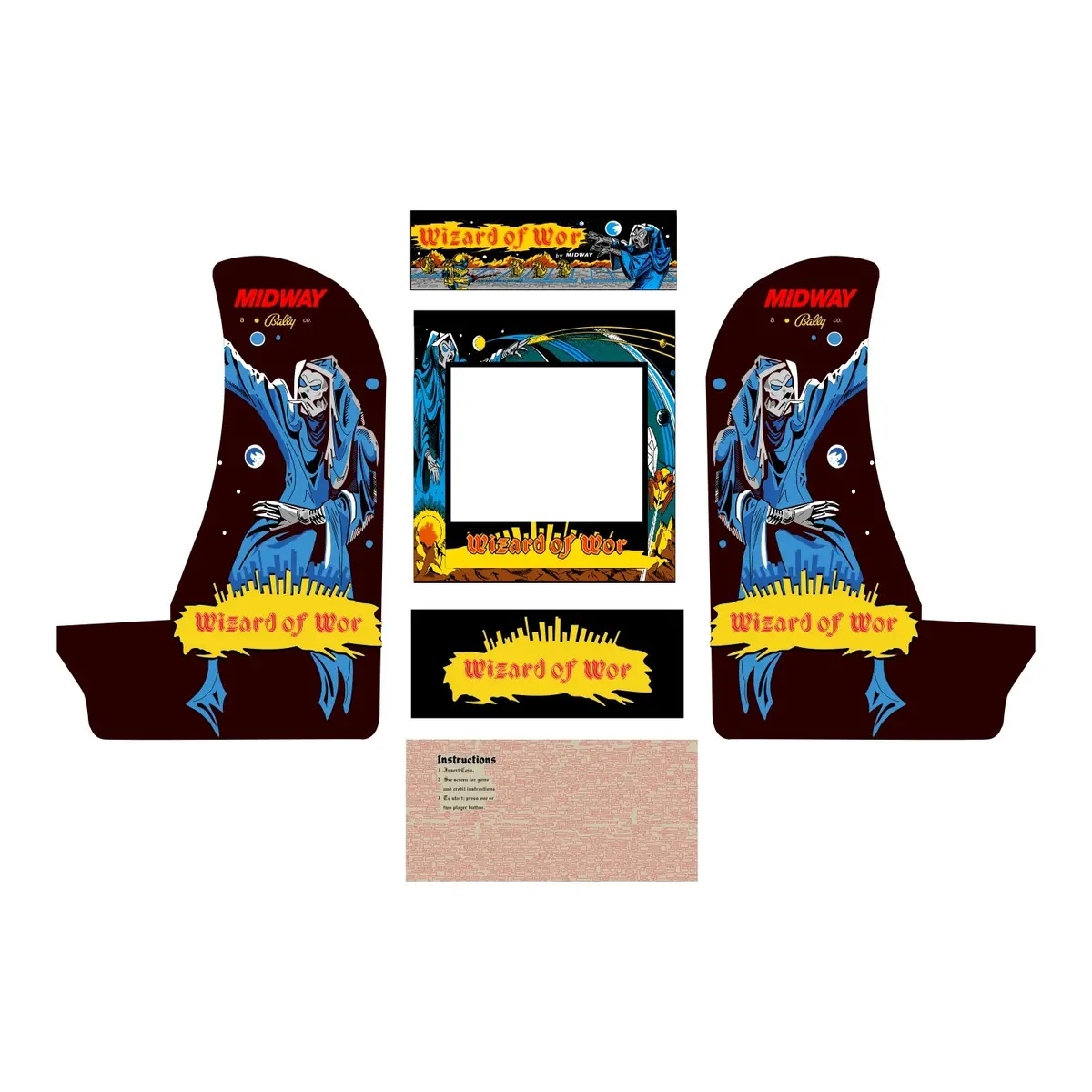 Arcade1up Countercade Wizard Of Wor Decal Kit 1