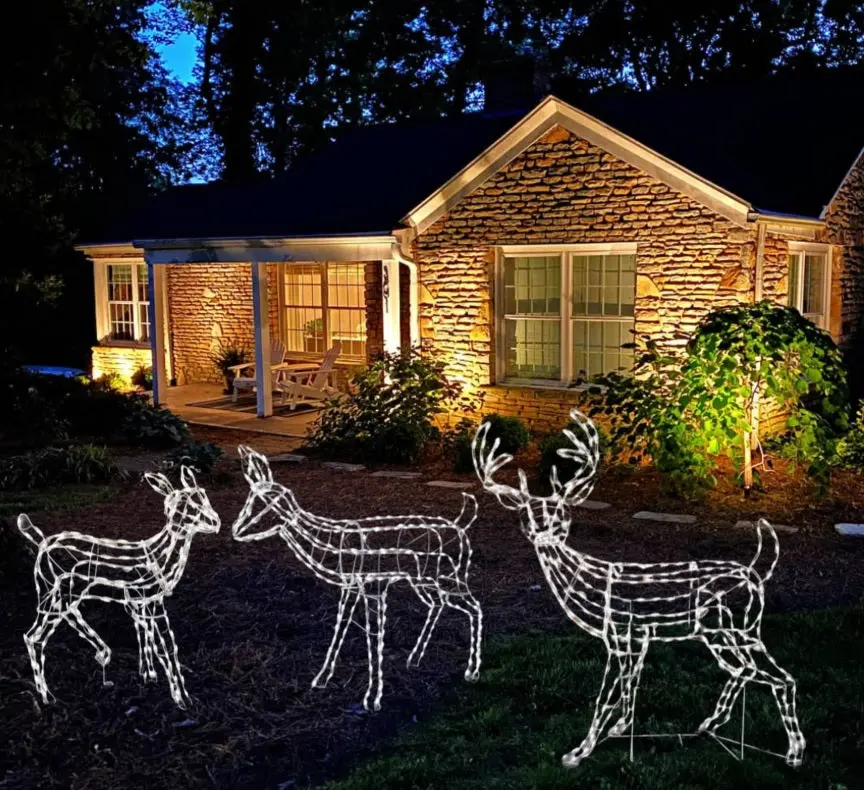 3-Piece Woodland Family Led Wire Sculpture Combo 1