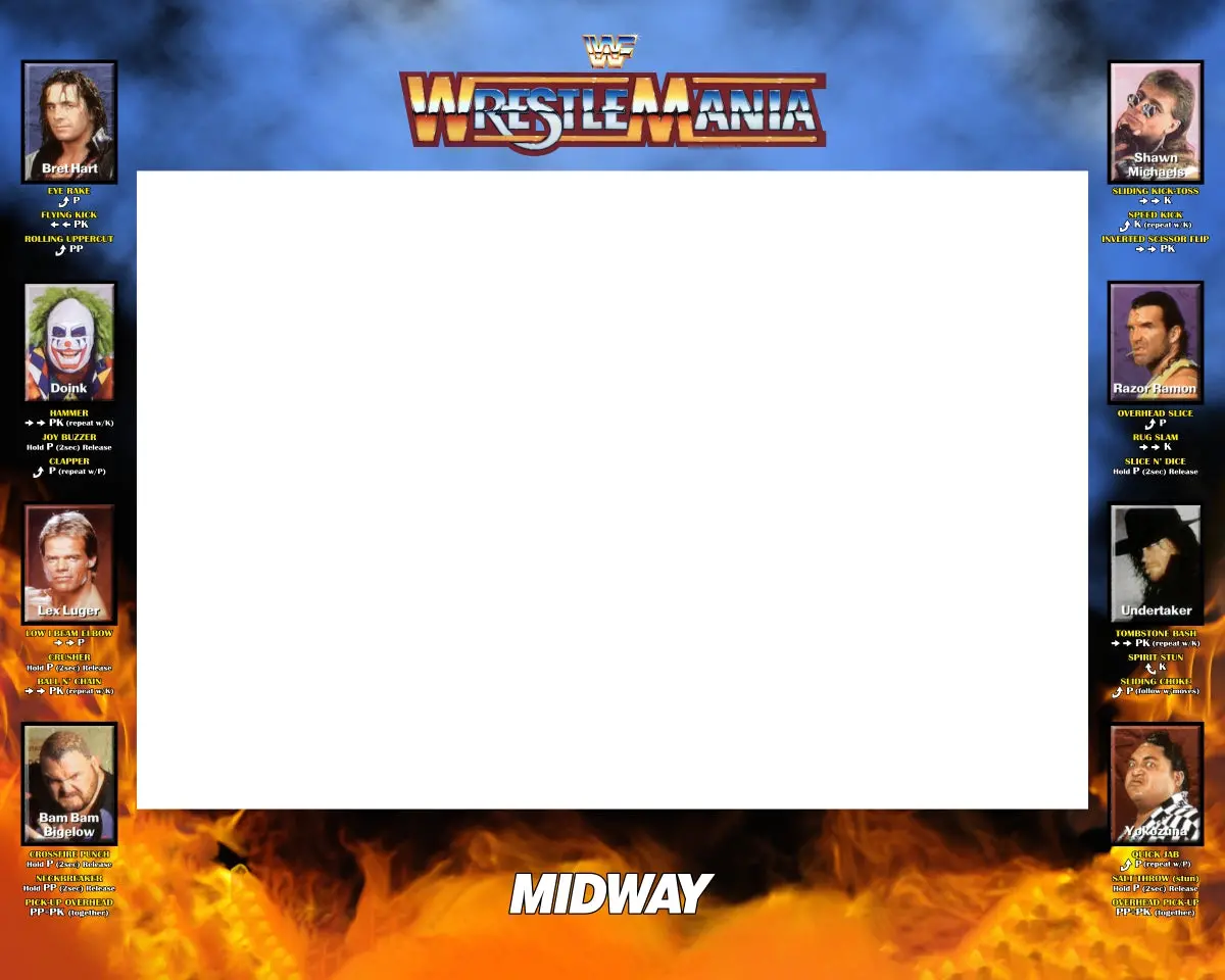 Wwf Wrestlemania Bezel W/Moves 1