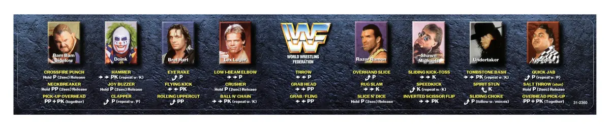 Wwf Wrestlemania  Instruction Bezel Sticker 1