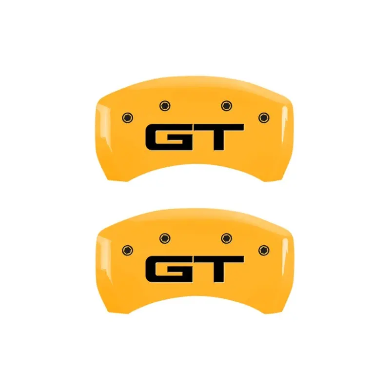 Mgp Engraved Rear Caliper Cover Set – Gt Yellow Finish With Black Accent, 2015+ Fitment 1