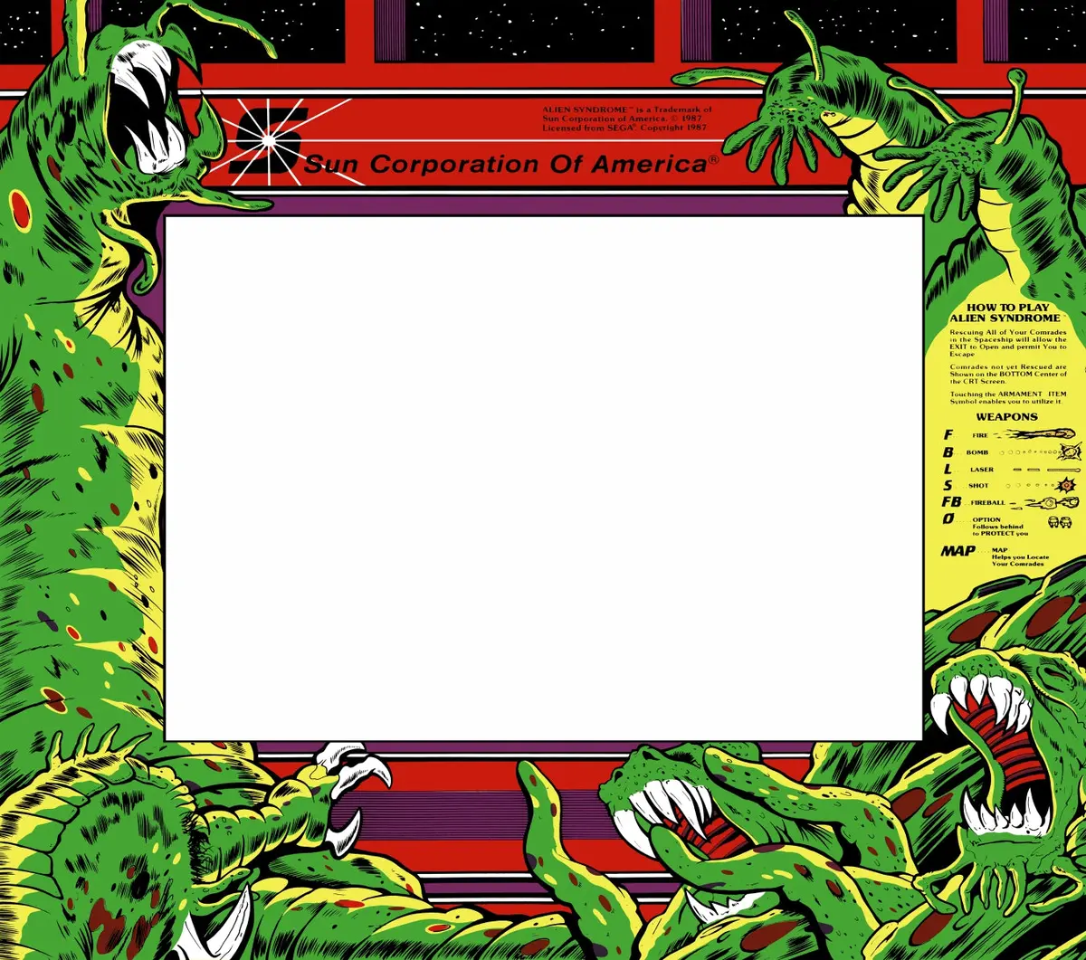 Alien Syndrome Arcade Bezel 1