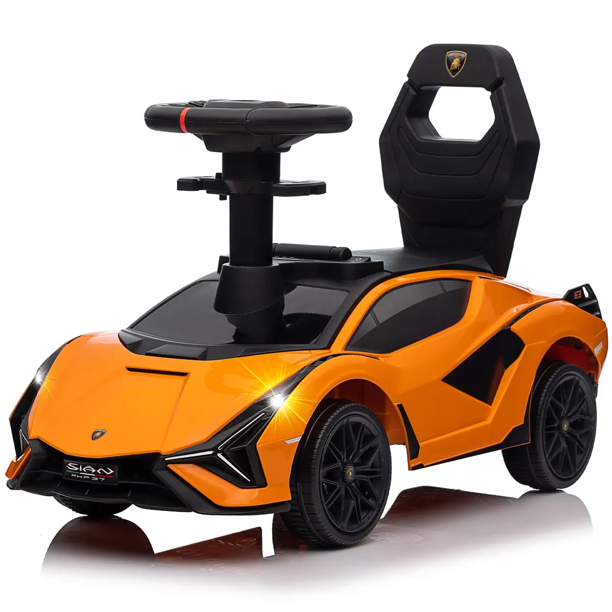 Lamborghini Sian Foot To Floor Push Pedal Ride On Car With Music And Lights, Licensed 4