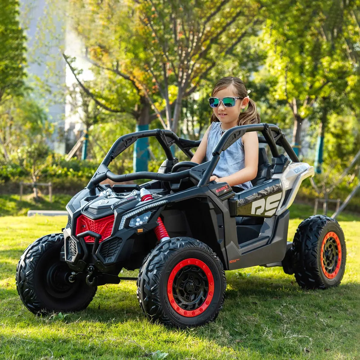 Officially Licensed Can-Am Maverick 24V 4Wd Kids Utv – 2 Seater Ride-On Buggy With Eva Tires 3