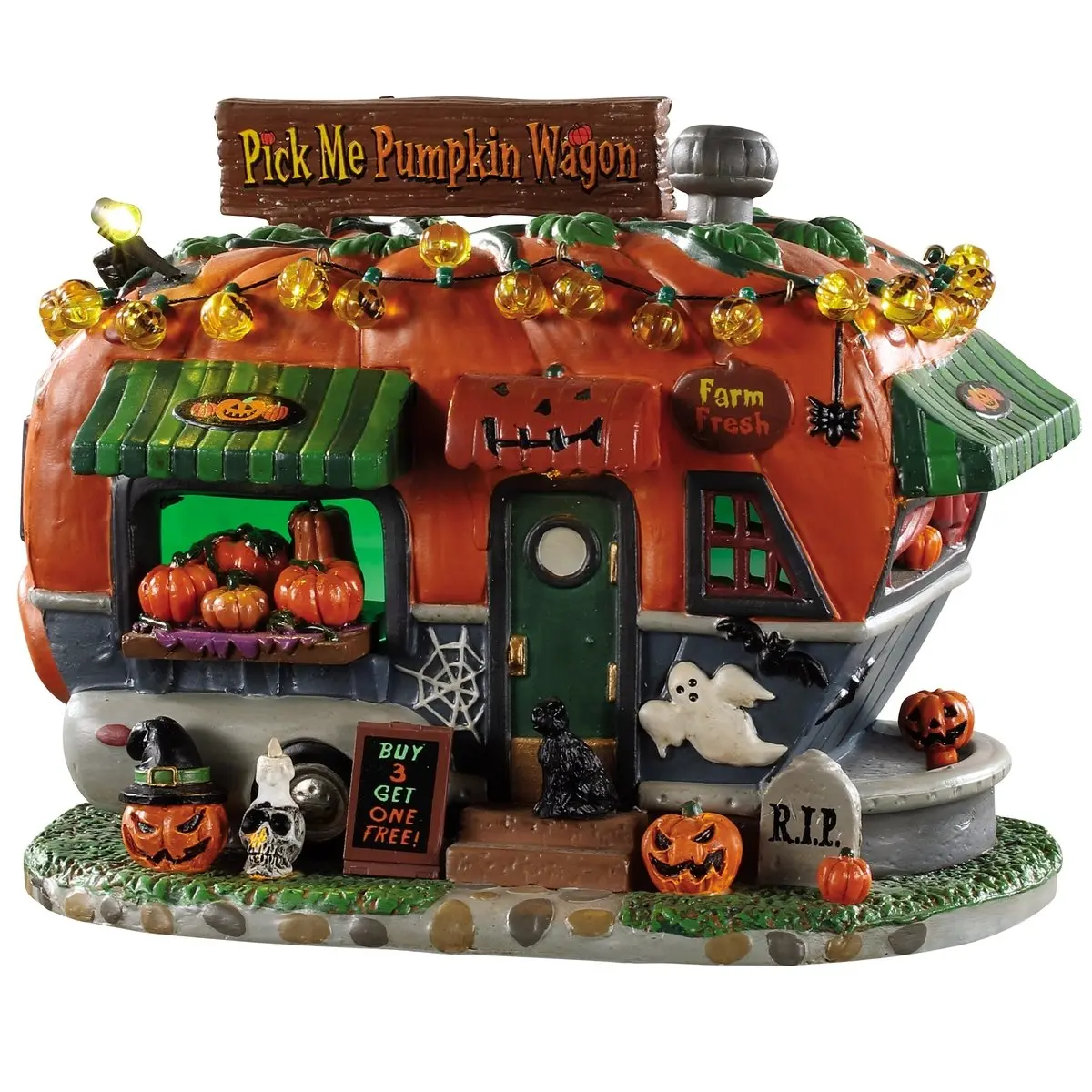Lemax Spooky Town "Pick Me" Pumpkin Wagon #95444 1