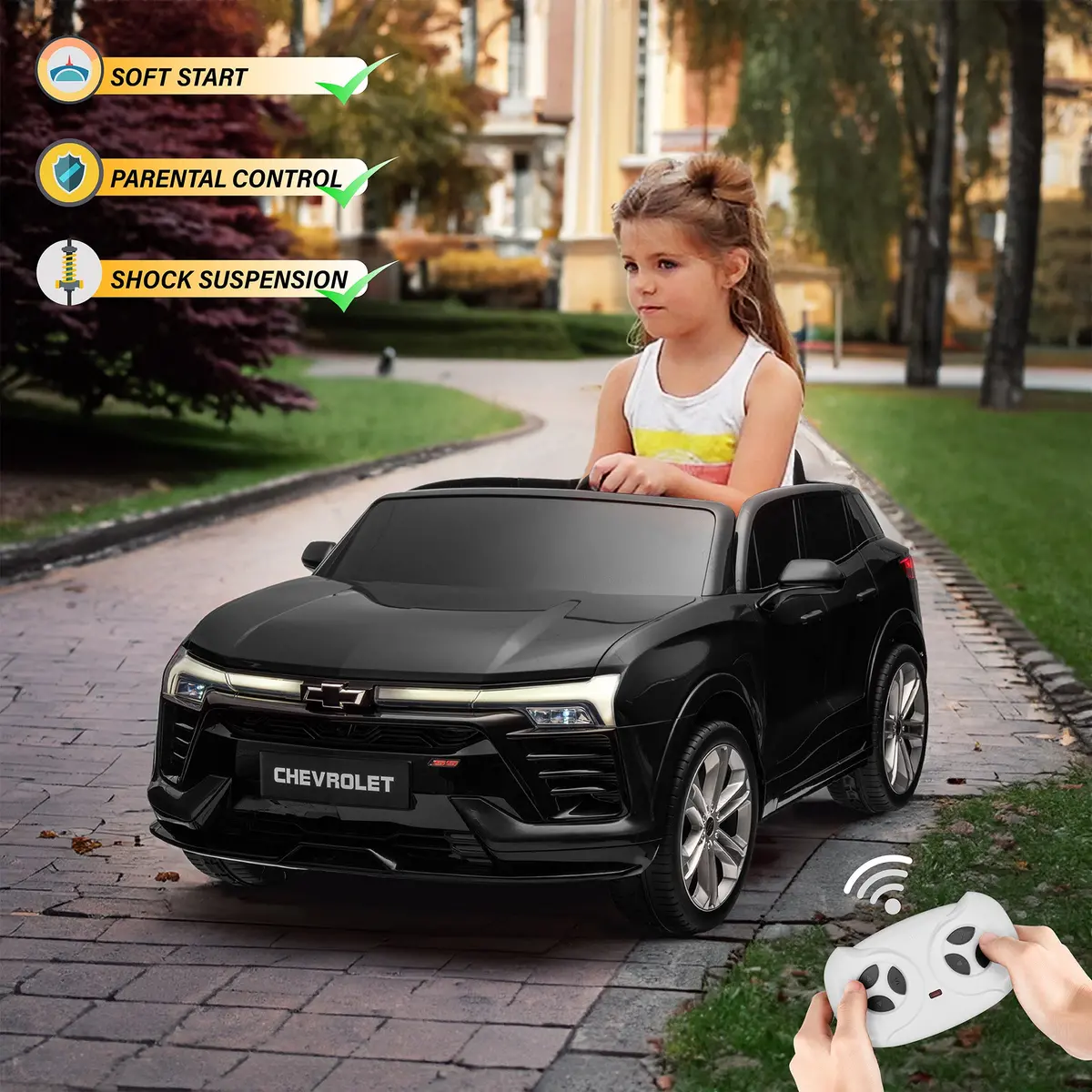 Chevrolet Blazer 24V 2 Seater Ride On Car For Kids With Remote Control, Open Doors, Led Lights And Music 3