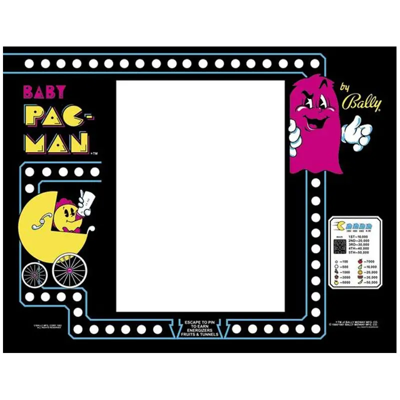 Baby Pac-Man Arcade Bezel 1