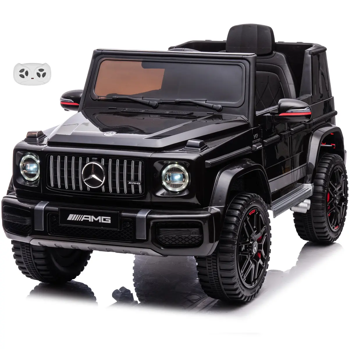 Mercedes Benz Amg G63 24V Kids' Ride On Car With Parental Remote Control, Led Lights, Leather Seat And Mp3, Licensed 2