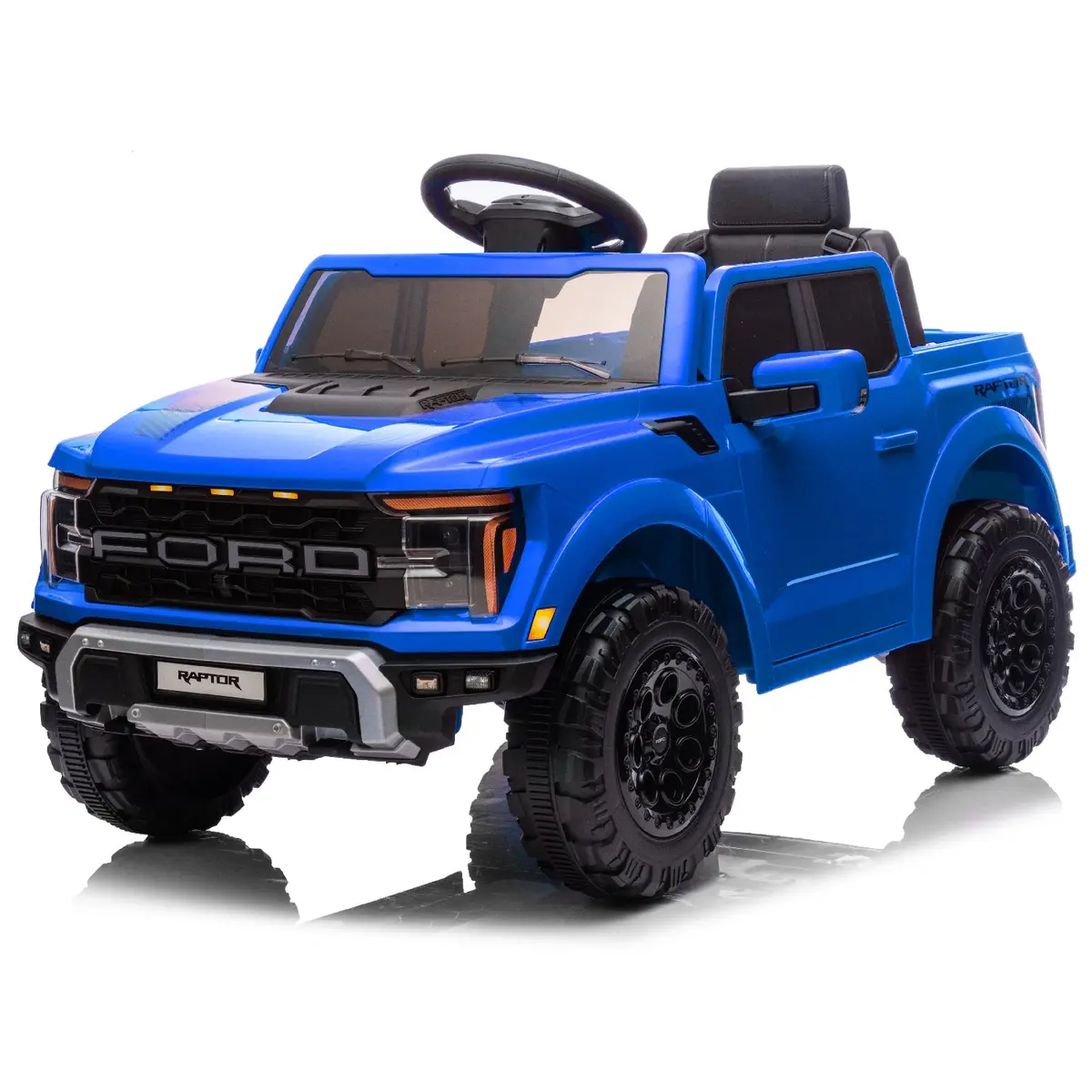 Licensed Ford F-150 Raptor 12V Ride-On Truck For Kids – Dual 25W Motors, Remote Control, Led Lights & Music 3